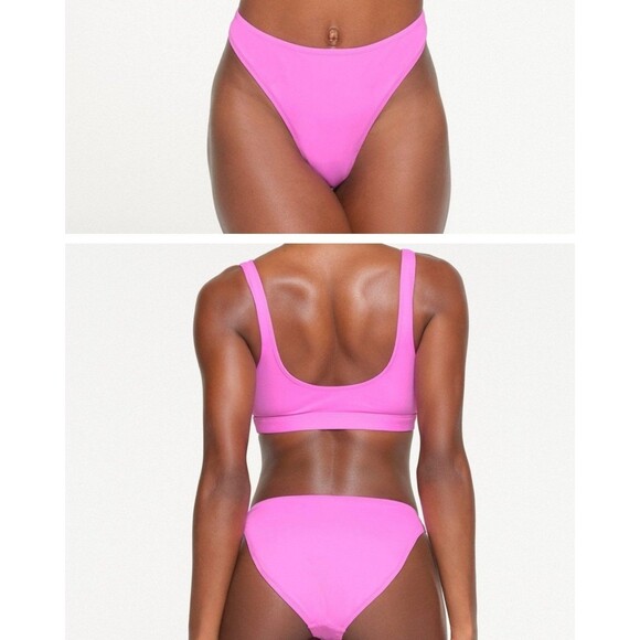 SKIMS Recycled Swim Mid Waist Bottom - Size small Neon Orchid - Picture 1 of 2
